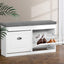 Artiss Shoe Rack Cabinet Bench 8 Pairs White