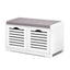 Artiss Shoe Rack Cabinet Bench White Caye