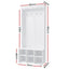 Artiss Shoe Rack Cabinet Hall Tree Coat Rack 180CM White