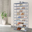 Artiss Shoe Rack Cabinet Stackable 10-Tier Grey