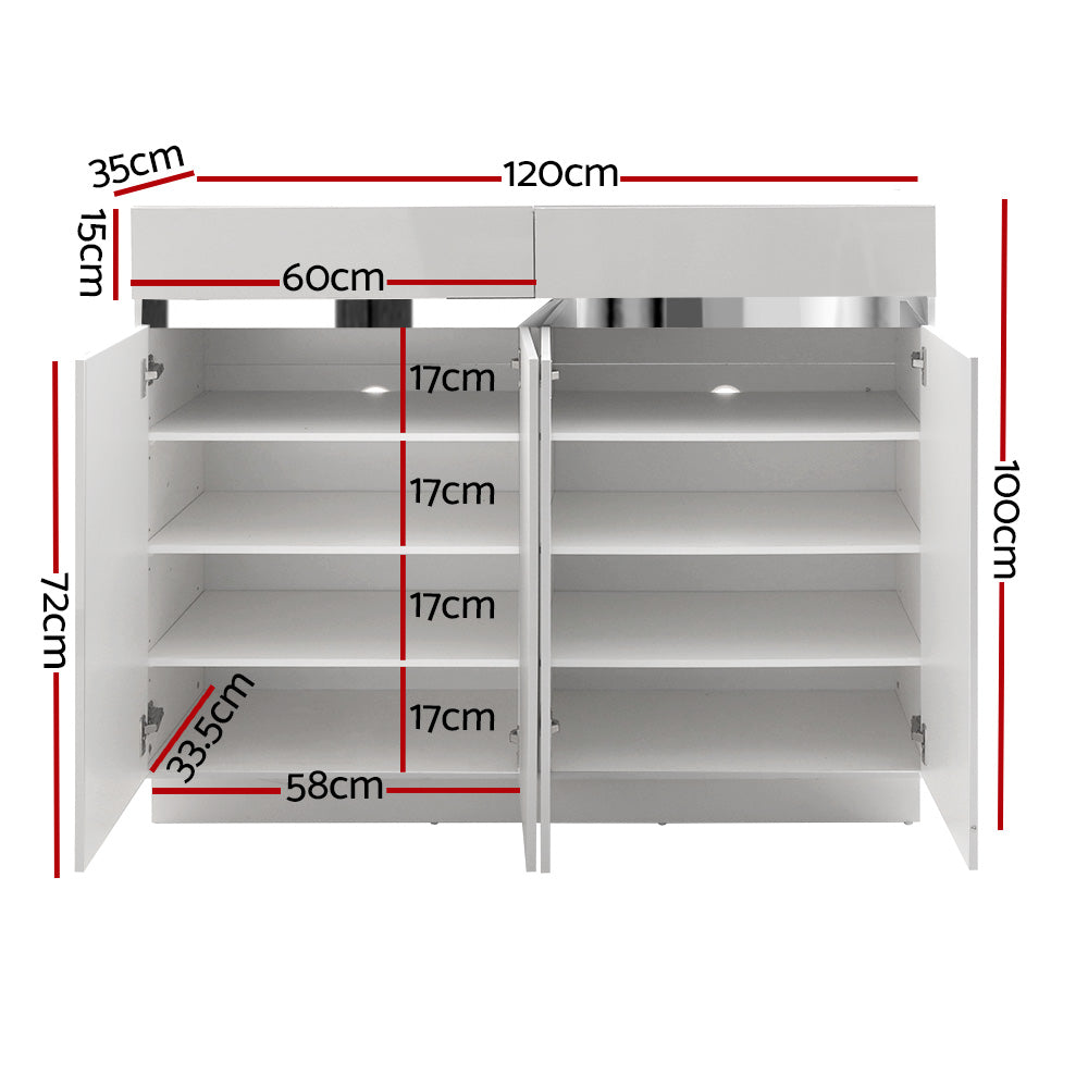 Artiss Shoe Rack Cabinet Storage Cupboard 24 Pairs - Lydia