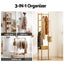 Artiss Shoe Rack Cabinet Wooden & Bamboo Clothes Rack Set Storage Shelf White Pine