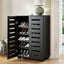 Artiss Shoe Rack Storage Cabinet 20 Pairs 5-tier Black Alster