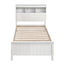 Artiss Single Bed Frame with Storage Headboard and Footboard Wooden Bed Base White