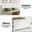 Artiss Single Bed Frame with Trundle Solid Wood Toddler Bunk Bed with Headboard White