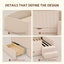 Artiss Single Upholstered Daybed with Side Stairs & Storage Drawers, Beige