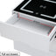Artiss Smart Bedside Table 3 Drawers with Wireless Charging Ports LED White ADAD
