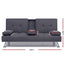 Artiss Sofa Bed 175CM Dark Grey Fabric