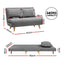 Artiss Sofa Bed 2 Seater Convertible Couch Recliner Lounge Chair Linen