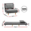 Artiss Sofa Bed Convertible Couch Recliner Lounge Chair Linen Grey