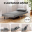 Artiss Sofa Bed Convertible Couch Recliner Lounge Chair Linen Grey