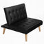 Artiss Sofa Bed Couch 1 Seater Lounge Fabric Black