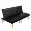 Artiss Sofa Bed Couch 2 Seater Lounge Fabric Black