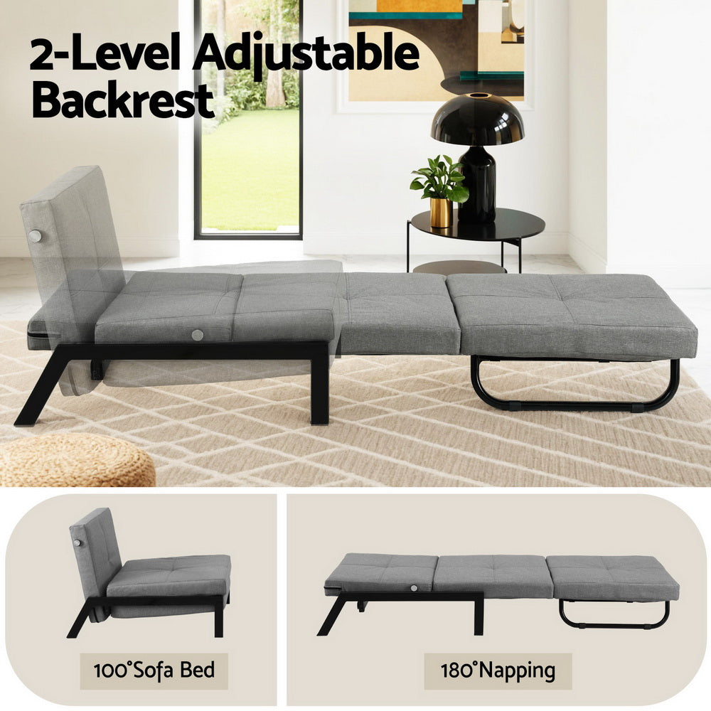 Artiss Sofa Bed Folding Convertible Couch Recliner Lounge Chair