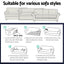 Artiss Sofa Cover Couch Covers 3 Seater High Stretch Grey