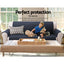 Artiss Sofa Cover Couch Covers 3 Seater Quilted Dark Grey