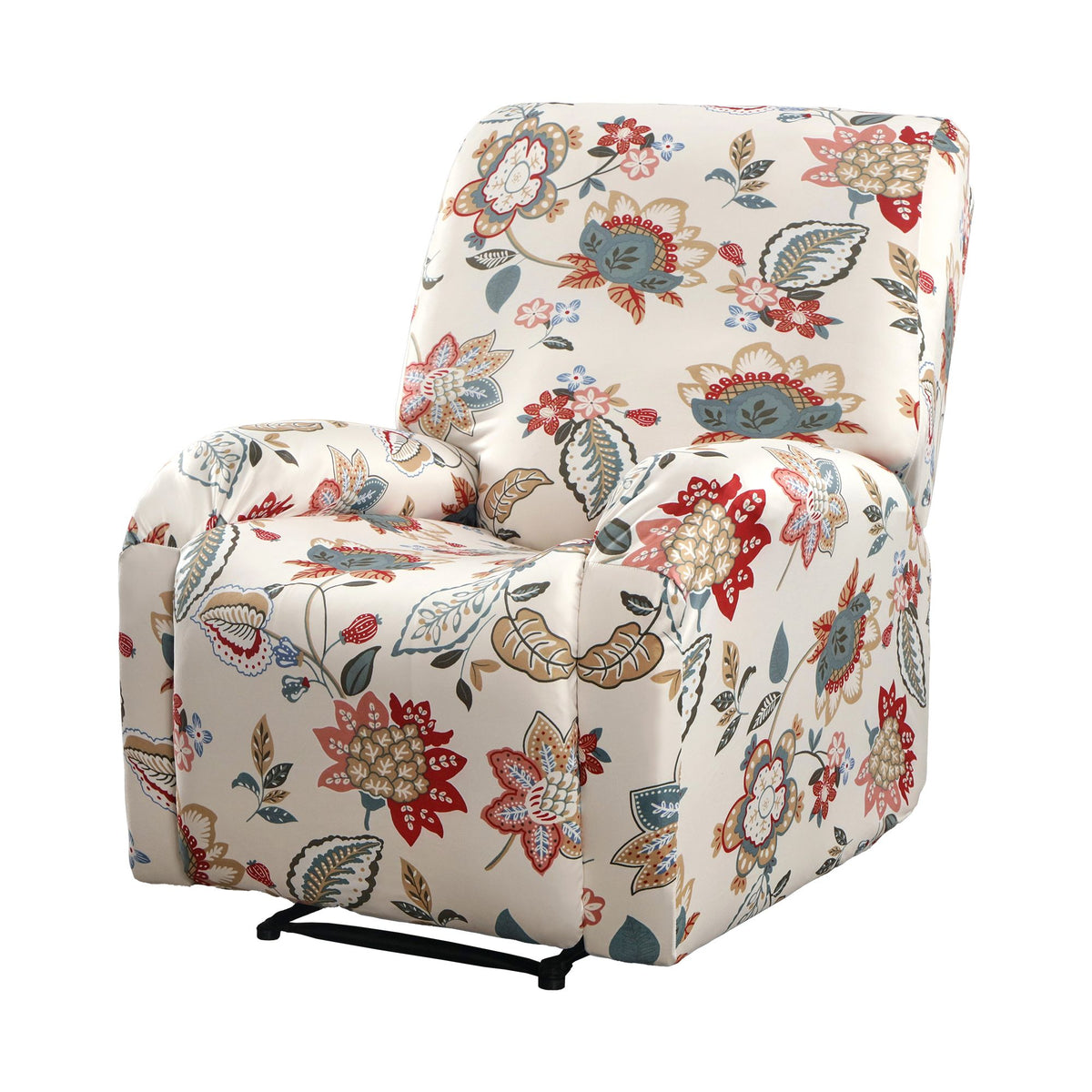Artiss Split Stretch Recliner Chair Cover, Printed Non Slip Pet Friendly Washable Slipcover for Single Armchair
