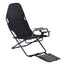Artiss Steel Foldable Racing Simulator Cockpit Seat Wheel Stand Gear Shifter Mount Black