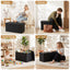 Artiss Storage Ottoman Bench Folding Blanket Box Toy Organiser Foot Stool Black