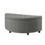 Artiss Storage Ottoman Bench Linen Fabric Tufted Half Round Footstool Grey