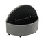 Artiss Storage Ottoman Bench Linen Fabric Tufted Half Round Footstool Grey