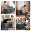 Artiss Storage Ottoman Bench Velvet Blanket Box Stool Footrest Ball Feet Green