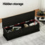 Artiss Storage Ottoman Blanket Box 140cm Fluted Black