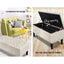 Artiss Storage Ottoman Blanket Box 96cm Linen Taupe