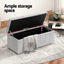 Artiss Storage Ottoman Blanket Box Velvet Grey 103cm