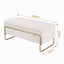 Artiss Storage Ottoman Boucle Padded Seat Footrest Hidden Storage Cream White