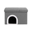 Artiss Storage Ottoman Foot Stool Cat Litter Box Enclosure Foldable Grey