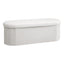 Artiss Storage Ottoman Foot Stool Rest Boucle Fabric Foldable White