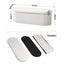 Artiss Storage Ottoman Foot Stool Rest Boucle Fabric Foldable White
