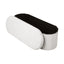 Artiss Storage Ottoman Foot Stool Rest Boucle Fabric Foldable White