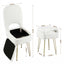Artiss Storage Ottoman Vanity Stool Foot Stool Folding Back White