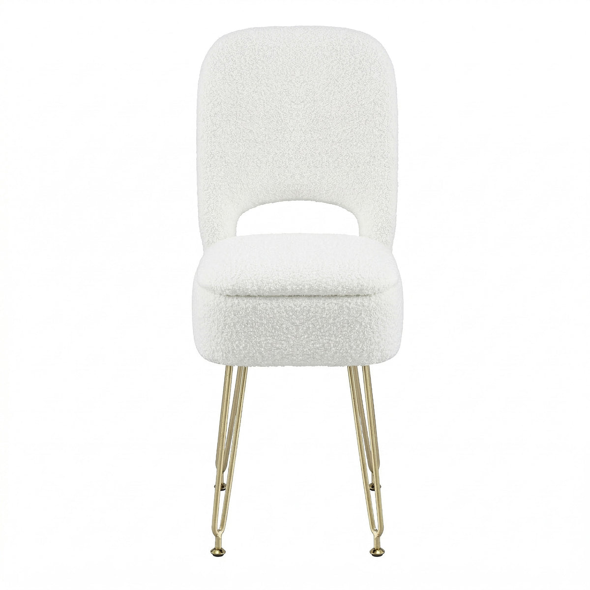Artiss Storage Ottoman Vanity Stool Foot Stool Folding Back White