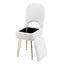 Artiss Storage Ottoman Vanity Stool Foot Stool Folding Back White