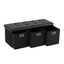Artiss Storage Ottoman with 3 Cube Drawers Foot Stool Rest Foldable Black