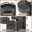 Artiss Storage Trolley Kitchen Cart 5 Tiers Storage Rack Round Basket Black