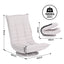 Artiss Swivel Floor Chair 5 Adjustable Foldable Lounge Seat Floor Sofa Chair Beige Grey