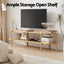 Artiss Swivel Floor Chair & TV Entertainment Unit with Storage Shelf Set