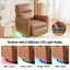 Artiss Swivel Recliner Chair PU Leather Rocking Reclining Sofa with Charging Ports LED Brown