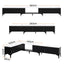 Artiss TV Cabinet Entertainment Unit Stand Extendable Black