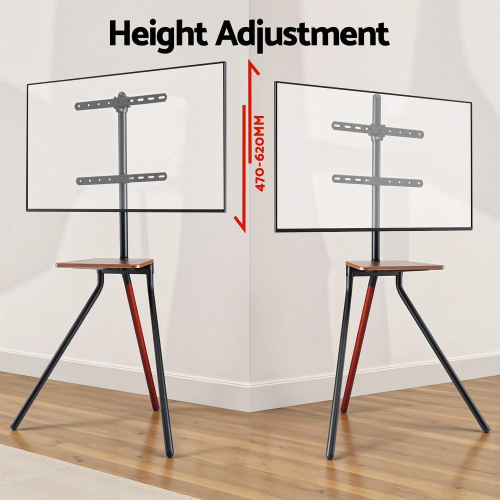 Artiss TV Stand Wooden Tray 24-55" Swivel Height Adjustable