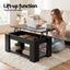 Artiss TV Unit & Coffee Table Set Storage Cabinet Black