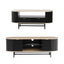 Artiss TV Unit & Coffee Table Set Storage Drawers Shelves Black Pine