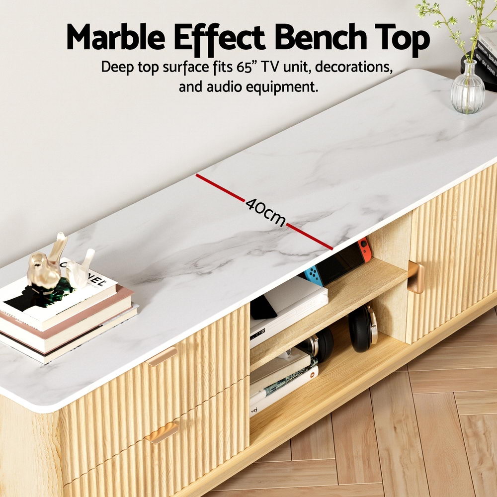 Artiss TV Unit Entertainment Unit Storage Drawer Shelf 150cm Pine