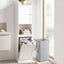 Artiss Tall Bathroom Storage Cabinet with Tilt Out Laundry Hamper White 170cm