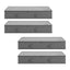 Artiss Under Bed Storage Containers X4 90L Boxes Organiser Clear Top Fabric Grey
