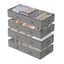 Artiss Under Bed Storage Containers X4 90L Boxes Organiser Clear Top Fabric Grey
